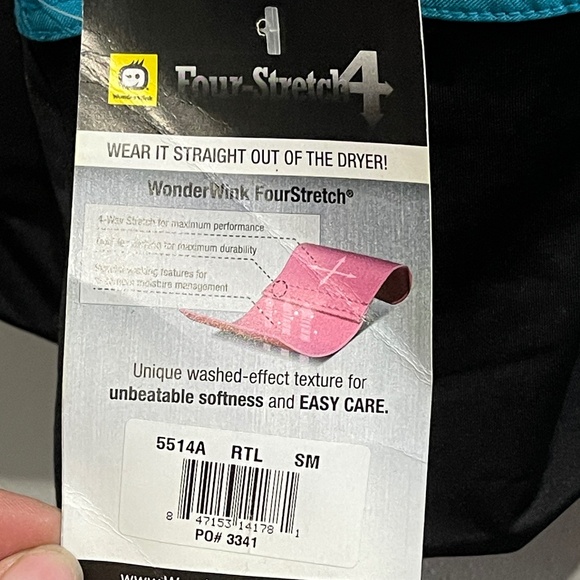 NEW WonderWink Medical Scrub Pant 5514A Teal Size Small NWT - Picture 2 of 6